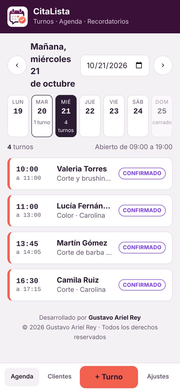 La agenda del día y de la semana
